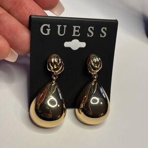 Guess Gold-Tone Teardrop Earrings